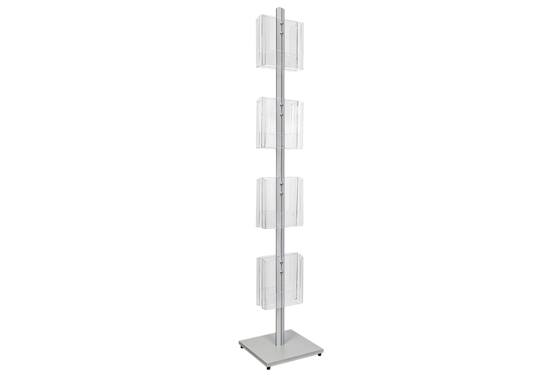 24500990 Free-standing display with 8 brochure holders A4 portrait