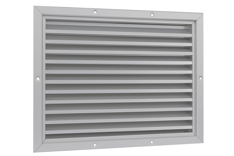 Alu wall grille fixed louvres 500x500mm