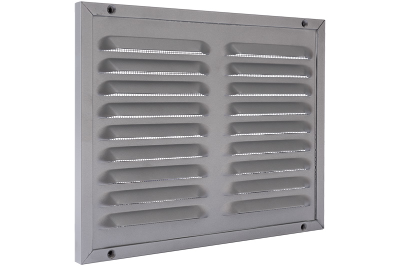 62908707 Alu framed ventilation grille w/ mesh 250x200mm RAL9006