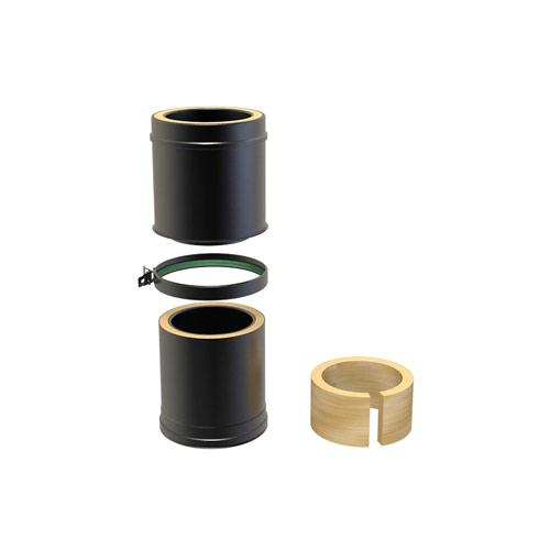68718601 TW Ø200mm adaptor pipe 250 to 350mm black