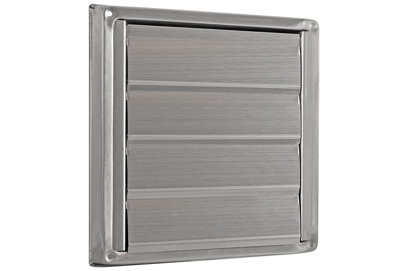 Stainless-steel wall vents with movable louvres